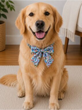 Griffy & Drake Back to School Dog Sailor Bow Large 5.5x6 NWT